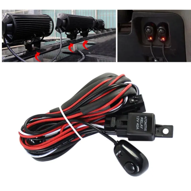 Kit cablaggio ad alte prestazioni per relè di sicurezza listelli luminosi auto LED acceso/