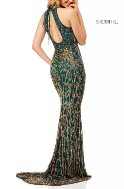 ABITO A SFERA nuovo con scatola Sherri Hill 00 verde oro verde acqua verde acqua esaurito online EUR 698 79 PicClick IT