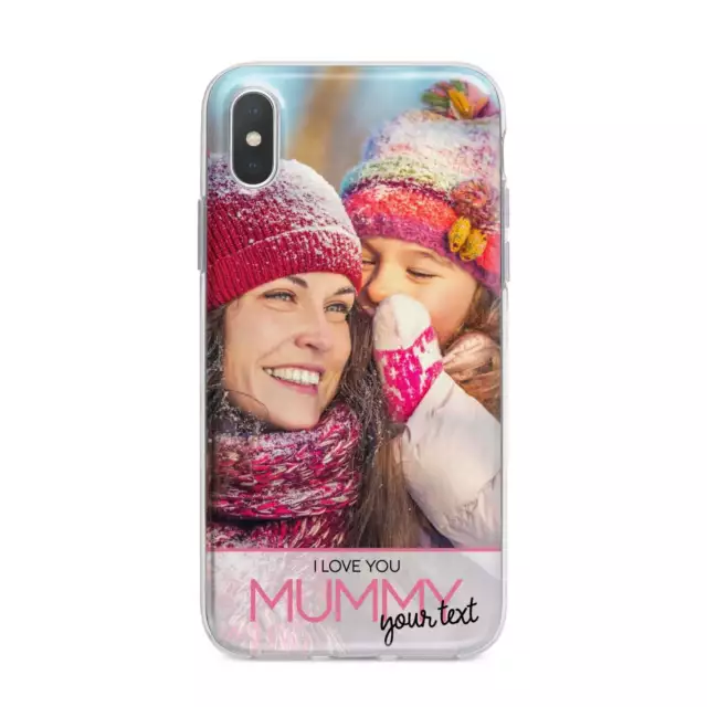 Carica foto personalizzate I Love You Mummy con custodia iPhone di testo per iPhone 2