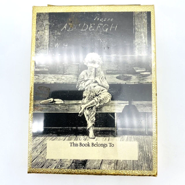 30 Bookplates Barefoot Boy Reading Self-Stick Antioch Publishing Vintage, Sealed