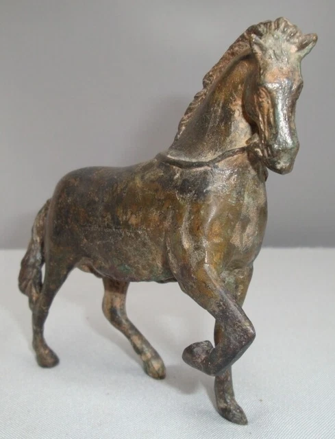 Estatua Caballo Fauna Art Deco Estilo Art Nouveau Estilo Bronce sólido Firmado 2