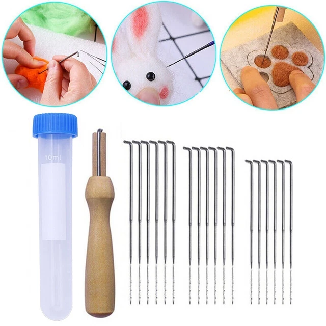 Juego de agujas de fieltro 18X duraderas y fáciles de usar para hacer usted mismo con ergono