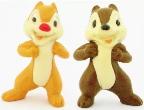 CHIP & DALE Figure Set MICKEY MOUSE Chipmunks WALT DISNEY PVC TOY 1 1/4" Playset