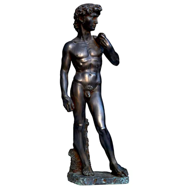 David de Michelangelo Escultura En Mármol Acabado En Bronce Home Decor H 75cm