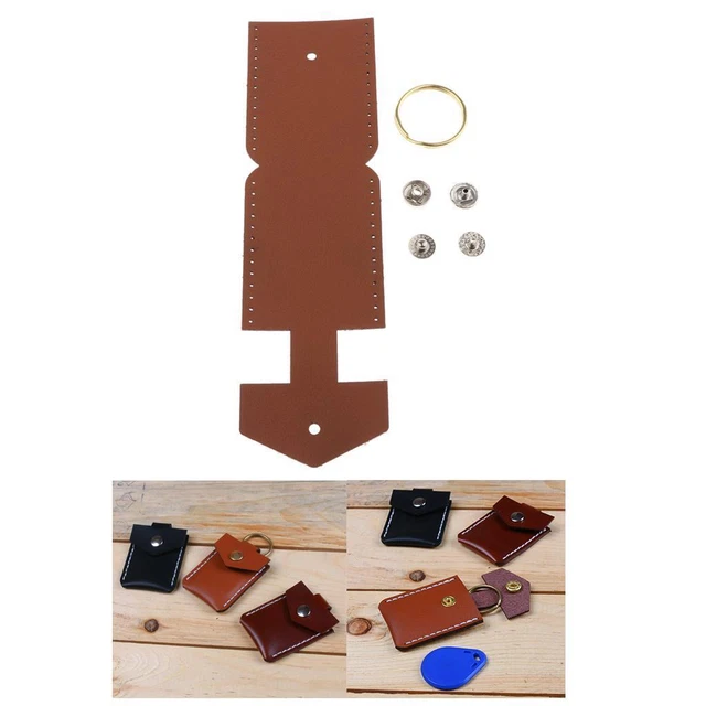 Kits hágalo usted mismo para hacer bolsas de tarjetas de cuero, precortadas