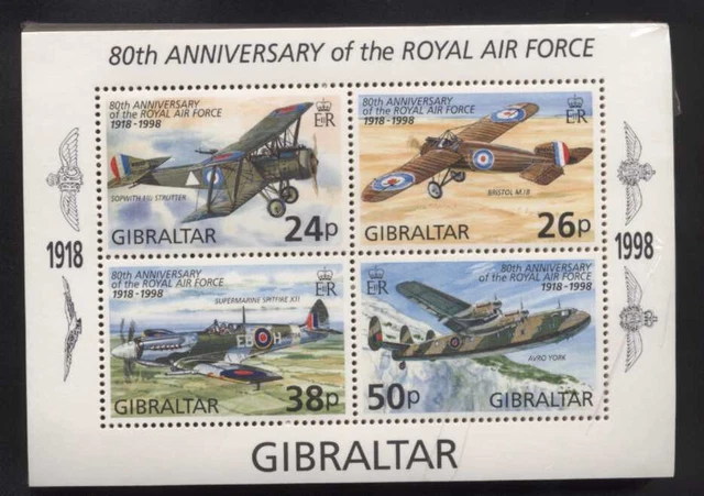 ME 600,00: WHOLESALE: 100 x GIBRALTAR Block 33 ** MNH (1998) - Royal Airforce