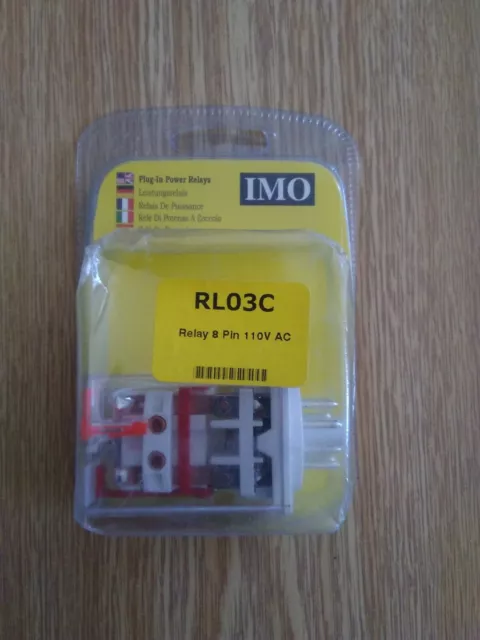 Power Plug In Relay  IMO RL03C 8 Pin 110V AC NEW Factory Sealed