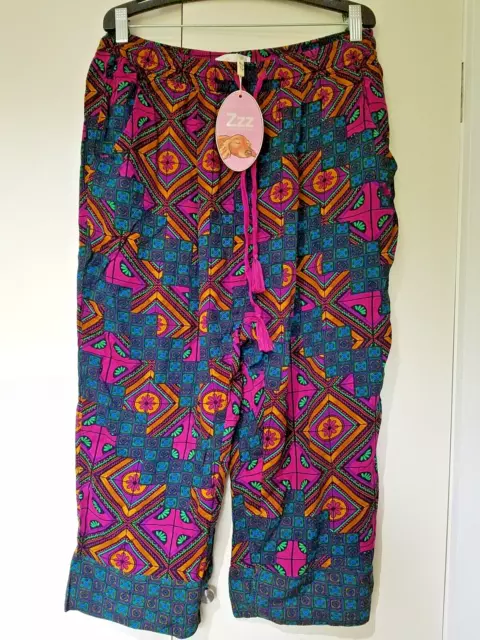 Peter Alexander L 14 PJ Pyjamas sleep / day harem PANTS NEW drawstring + pockets