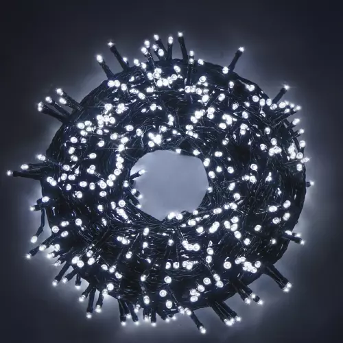 Cadena Serie Luces Para LED Blanco Hielo Árbol de Navidad Con Juegos Exterior