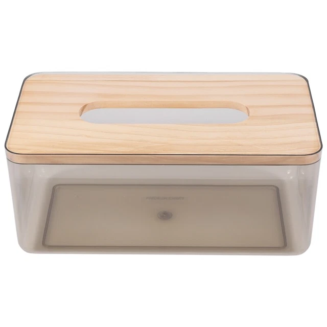 Soporte minimalista Tissue Box Cover, Rectangular Transparente S6D2