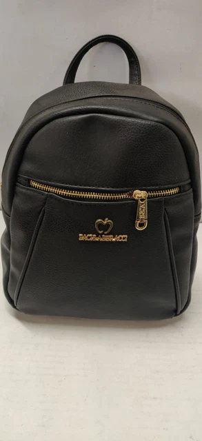 BORSA ZAINETTO 24X27 CON MANIGLIA ECOPELLE BACI ABBRACCI zaino nero cerniera EUR 48 00 PicClick IT