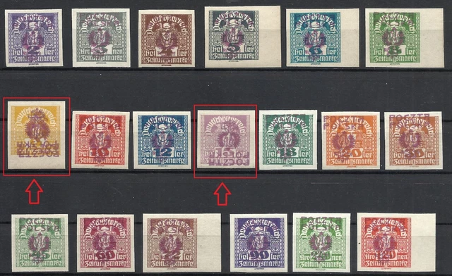 Polen Lokal 1918 ROZWADÓW AUSGABE II invertiert selten postfrisch ** alles Set signiert OVP 2