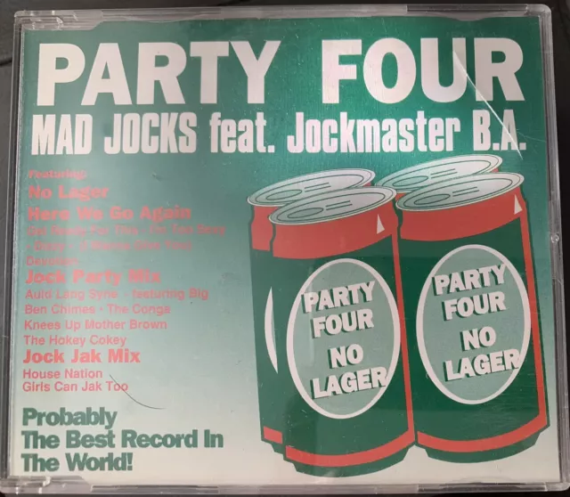 Mad Jocks. Featuring Jockmaster B.A. - Party Four 1993 CD Single No Lager