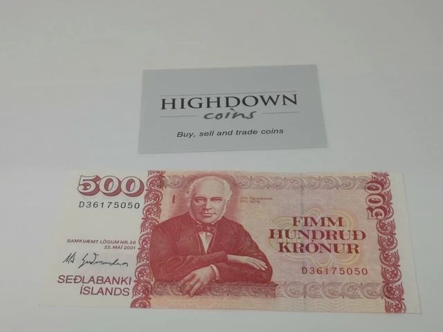 ICELAND 500 kronur banknote circulated (Left over holiday money) ISK (050)