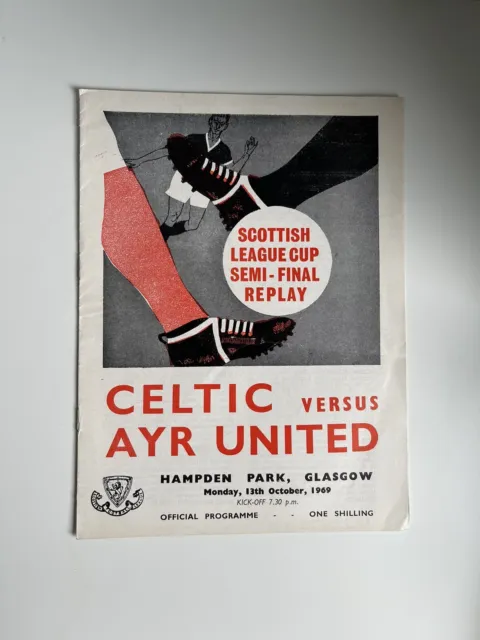 RARE CELTIC v AYR UNITED FOOTBALL PROGRAMME