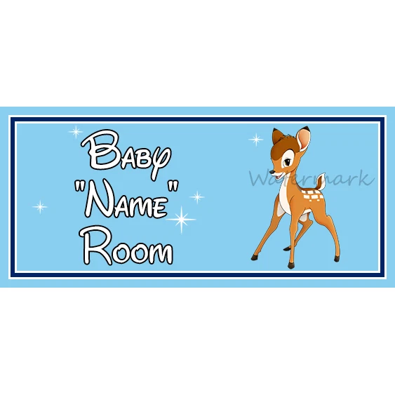 BEDROOM DOOR SIGN - Disney Bambi - Personalised £3.99 - PicClick UK