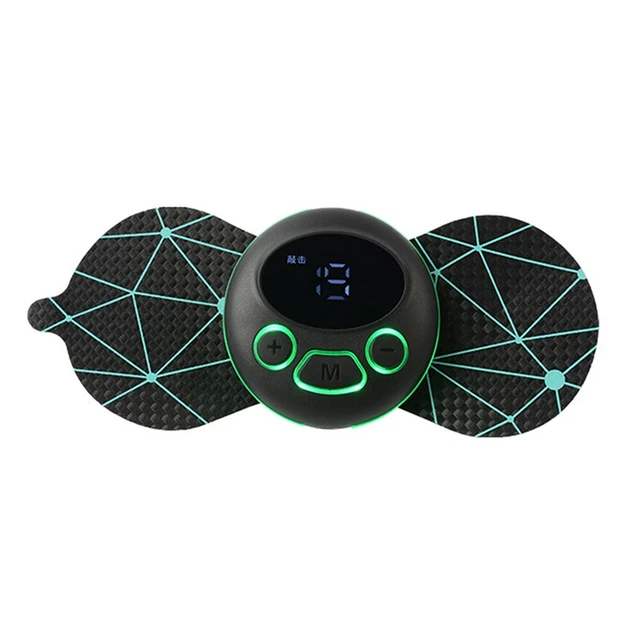 Pegatina de masaje duradero masajeador de cuello mini PU 6 modos potenciador automático