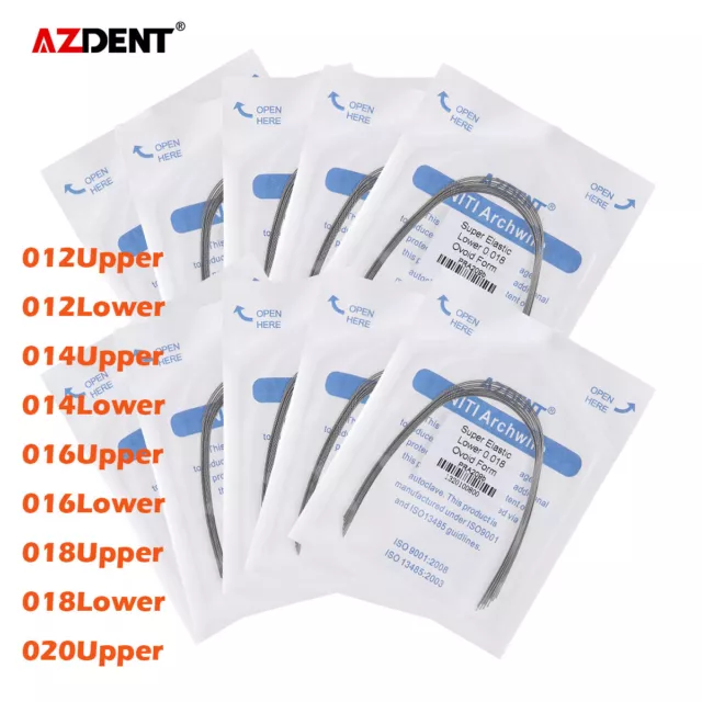 200pcs Dental Orthodontic Super Elastic Niti Round Arch Wire Ovoid Round AZDENT