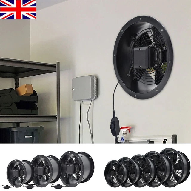 COMMERCIAL INDUSTRIAL CASED Axial Fan Canopy Duct Extractor Air Blower