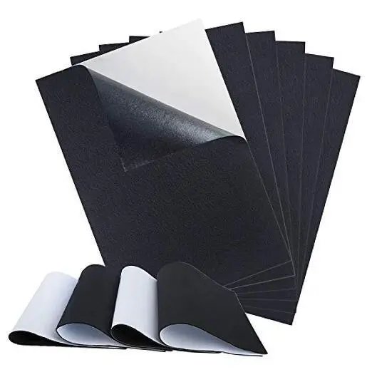 Hojas de fieltro posterior adhesivo negro Sntieecr 10 piezas, tela de 1,6 mm de espesor