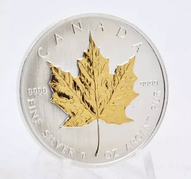 1 OZ Silber Maple Leaf Canada 2007 gilded Lagerräumung