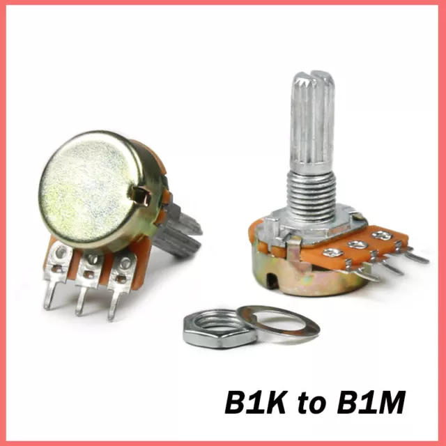Linear Taper Rotary Potentiometer Panel pot B1K 2K 5K 10K 20K 50K 100K 250K 1M
