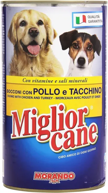 Migliorcane - Alimento completo per cani, Bocconi con Pollo e Tacchino - 12 p...