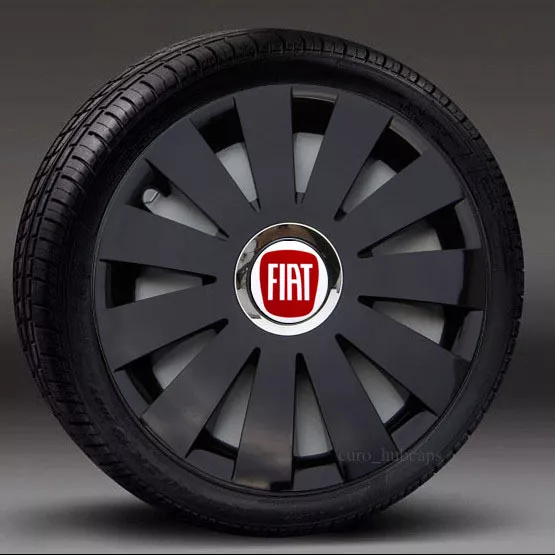 Black 16" wheel trims, Hub Caps to fit Fiat Punto,Doblo MK3,Scudo ( NOT DUCATO)