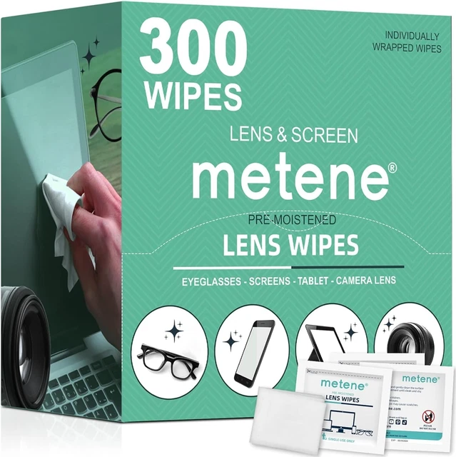 METENE LENS CLEANING Wipes, 300 PreMoistened and Individually Wrapped Eyeglass £19.99 PicClick UK