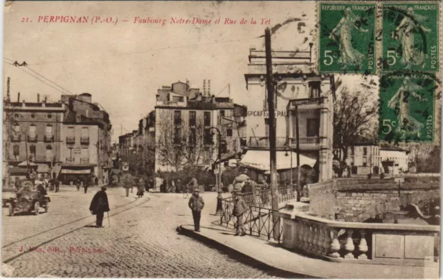 CPA PERPIGNAN Faubourg Notre-Dame et Rue de la Tet (805930)