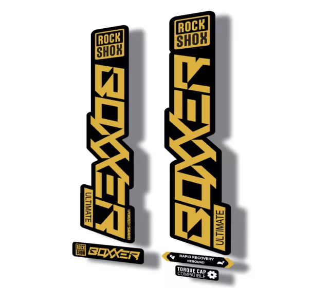 Rock Shox BOXXER 2020 ULTIMATE Mountain Bike Cycling Decal Sticker Gold