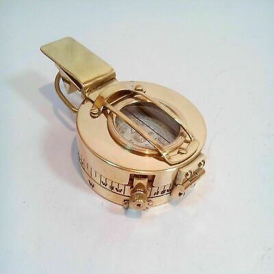 Solid Brass Nautical British Military Ww2 Mark Iii Prismatic Pocket Compass Gift
