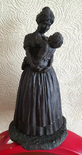 Heredities cold cast bronze figure  "Mother and Son" by Pauline Parsons