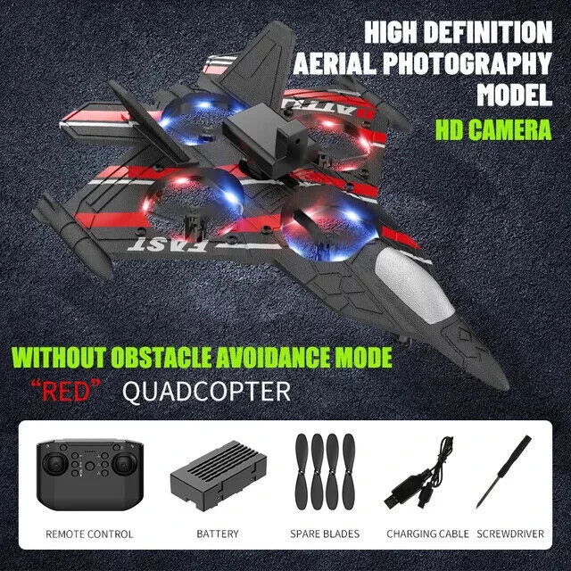 RC Plane with Camera Helicopter Remote Control Aircraft Obstacle Avoidance Fight