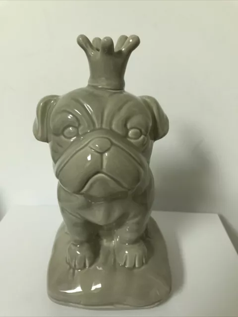 Bulldog Figurine With A Crown.