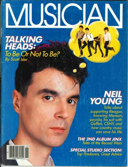 Musician Magazine November 1985 Talking Heads Dwight Yoakam Neil Young CSNY