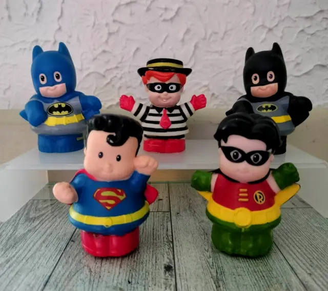 Fisher Price Little People Super Heroes Lot Of 5