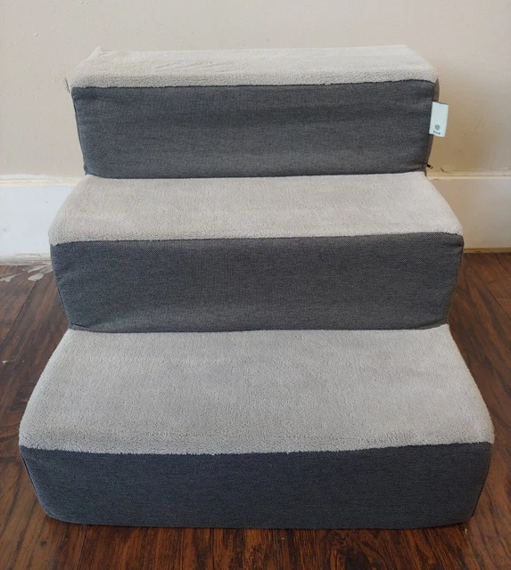 ZINUS SMALL EASY Pet 3 Stairs Ramp Ladder Dog Cat Animal Steps Foam