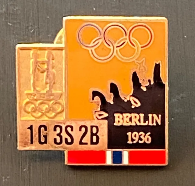 Berlin 1936 Summer Olympics - Norway Medals Noc Pin