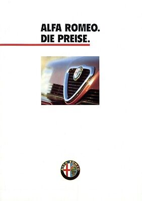 ALFA ROMEO PRICE list 1995 D price list prijslijst 33 sports car 155 ...