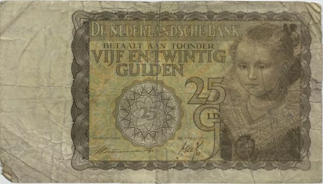 Niederlande / Netherlands P.057 25 Gulden 1940 (5)