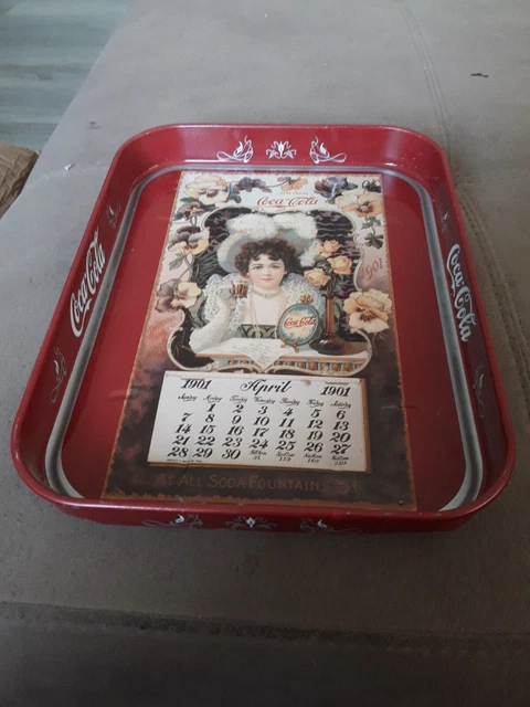 Vassoio Coca Cola Calendario 1901.