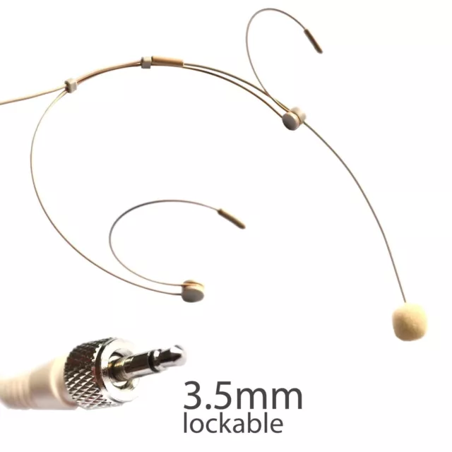 Auriculares beige micrófono para Sennheiser inalámbrico 3,5 mm (1/8 in) Conector TRS