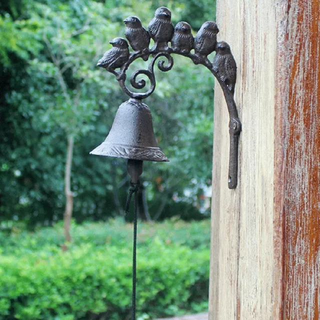 Vintage Birdies Bell Antique Rust Finish For Home Garden Decoration Durable New