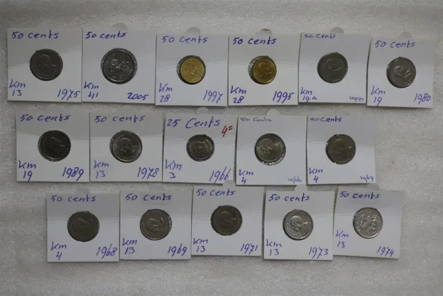 Kenya - 50 Cents - 16 Coins Collection B49 #N790