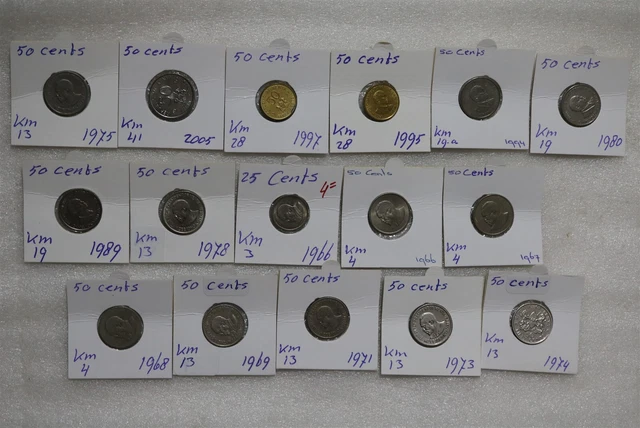 Kenya - 50 Cents - 16 Coins Collection B49 #N790