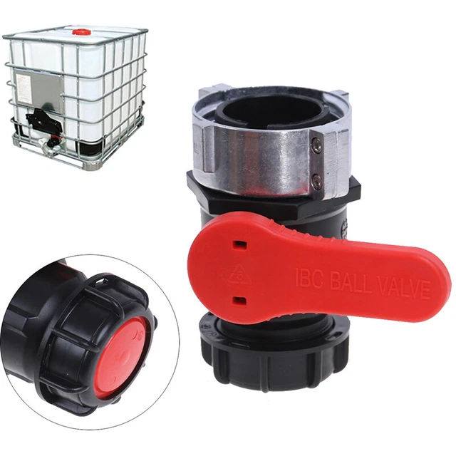 Container Valve And Hose To Relrease Water 75MM 1000L WATER IBC Tank Container Ball Valve DN50 Ton Barrel Ball ...