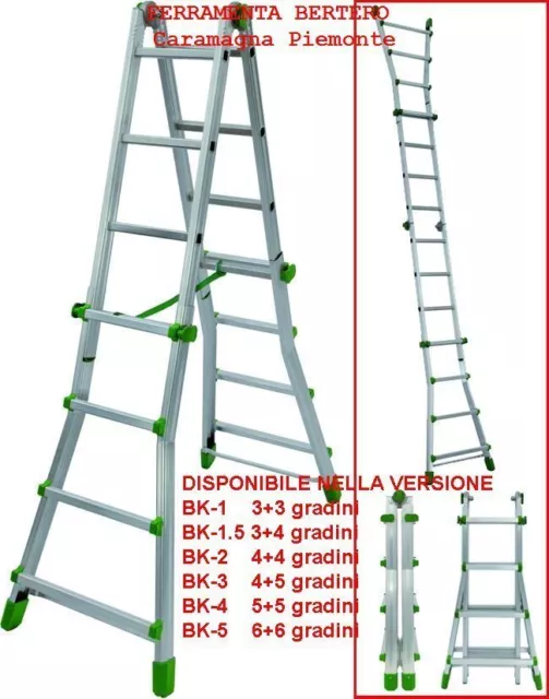Scala Euro Briko Bk Alluminio Facal Telescopica Varie Misure Altezza