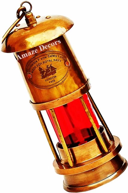 Vintage Antik Messing kleine Lampe Vintage nautischen Schiff Boot Licht Laterne