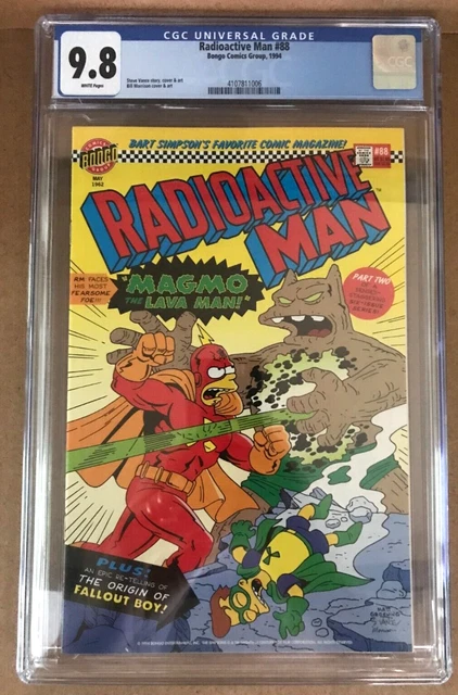 Radioactive Man #88 Cgc 9.8 Nm/Mint White Pages - 1994 Bongo Comics - Simpsons